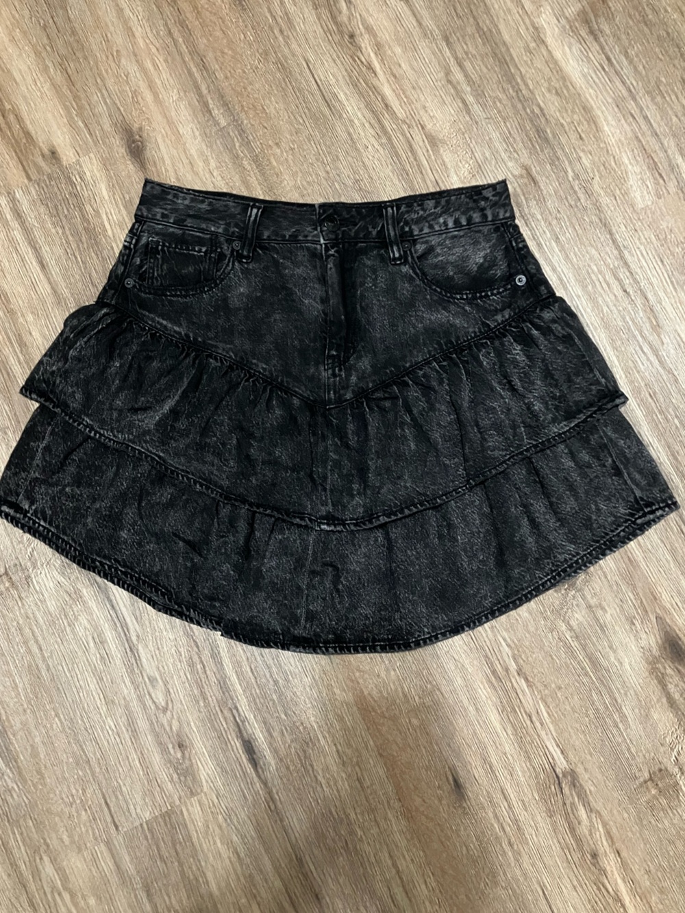 American Eagle Ruffle Denim Skirt size 4